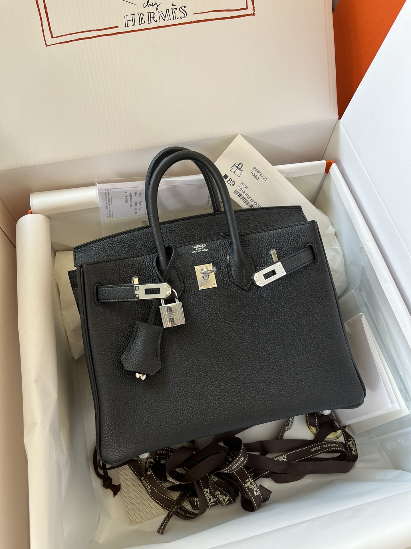 에르메스 버킨백25 블랙 은장